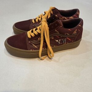 Vans Vivienne Westwood Collection Burgundy And Gold Men's Size 7.5 Shoe